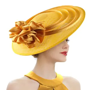 ERXI Green Fascinator Hat for Church Wedding Tea Party Feather Sinamay Mesh Silk Satin Cloth Organza Gauze Travel Party Daily Go Shopping Outdoor Beach