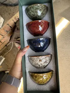 Colorful Handmade Ceramic Tea Cup Set - Unique Handcrafted Design in Gift Box