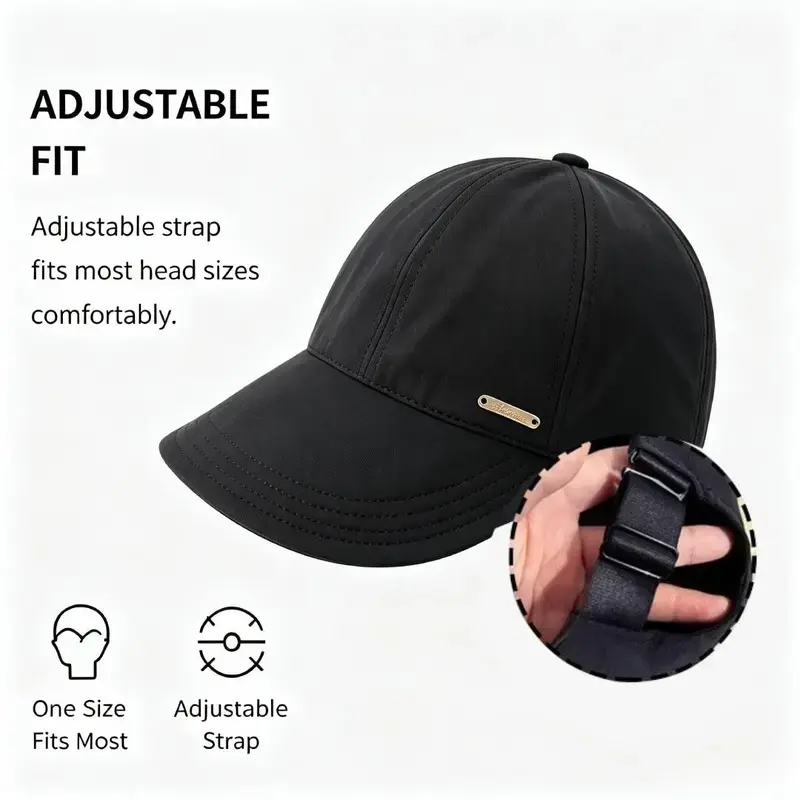 Women's Sun Hat with Wide Brim & Neck Flap, Lightweight Foldable UV Protection Baseball Cap with Detachable Face Cover, Adjustable for Fishing & Hiking, All Seasons, Mask Holder