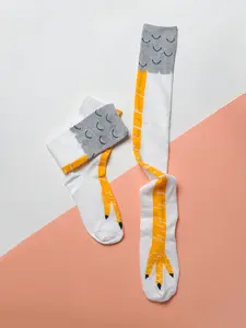 Funny Chicken Claw Socks, Slimming Over-The-Knee Socks, Casual Fitted Animal Pattern, All Seasons Wear, Women's Fashion Accessories