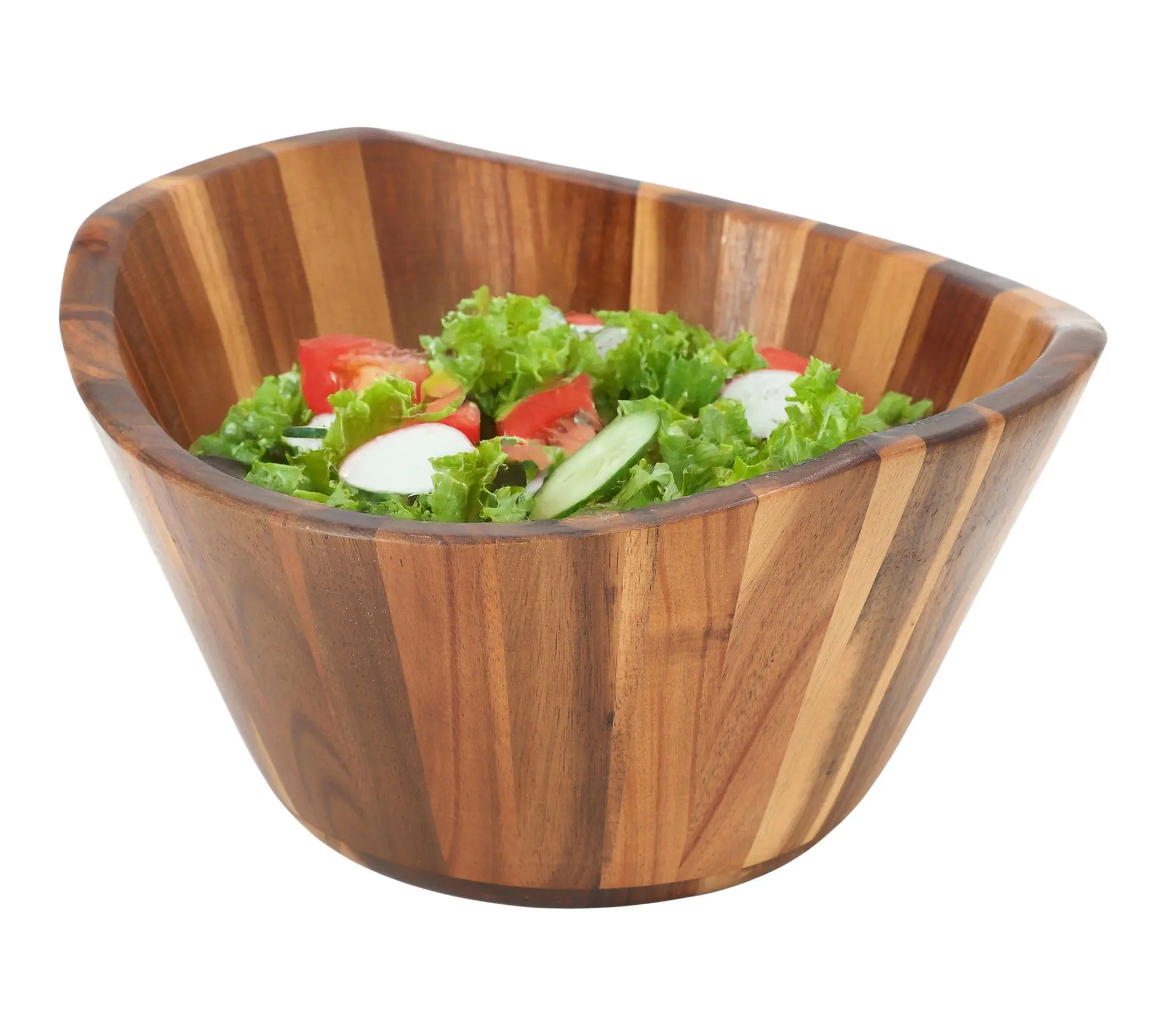 MegaChef 11.75 Inch Acacia Wood Deep Salad Bowl