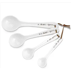 Sophie Conran Measuring Spoons, White, Set of 4