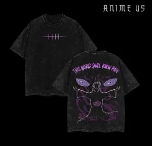 Pain Nagato Vintage Unisex Oversize Anime Manga Acid Washed Heavyweight Cotton T-shirt, graphic tee,anime lover,anime merch fan, outfits men