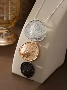 Vintage Ethnic Round Pendant Necklace, Simple Casual Women's Jewelry, Versatile Party Commute Daily Wear, Stylish Accessory