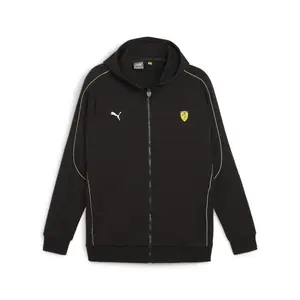 PUMA Mens Scuderia Ferrari Race Hooded Sweat Jacket Athletic Outerwear Casual - Black