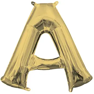Class 101 -Gold Letter ""A"" Foil Balloon - Air Filled