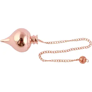 Whirligig Shape Copper Metal Cone Point Openable Beautiful Dowsing & Divination Pendulum Healing Spiritual Tool.