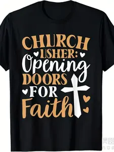 This T-shirt is 100% cotton and suitable for both men and women. It is designed as a priest's uniform symbolizing faith and Catholicism. The unisex style is perfect for the summer of  featuring a short-sleeve printed design