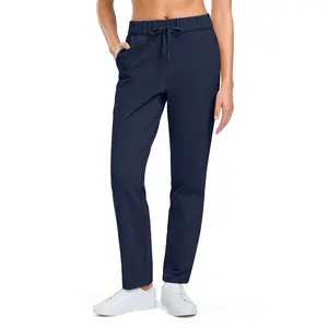 G Gradual Women's Fleece-Lined Golf Pants, 27.5"/29" Inseam, 3 Pockets, Water-Resistant, Warm, Elastic Drawstring, Casual Athletic Outfit for Cold Weather