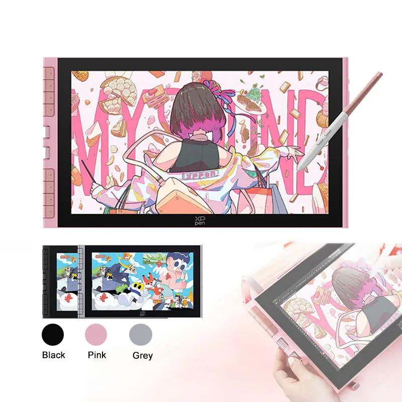 XPPen Artist 12 3rd Gen Portable Digital Drawing Tablet & Writing Pad - 11.9-inch 1920x1080 Anti-Glare Glass Screen, 16000 Pressure X4 Smart Chip Stylus, Foldable Stand, USB-C Link Plug and Draw Cable, Compatible with Windows Android ChromeOS Linux