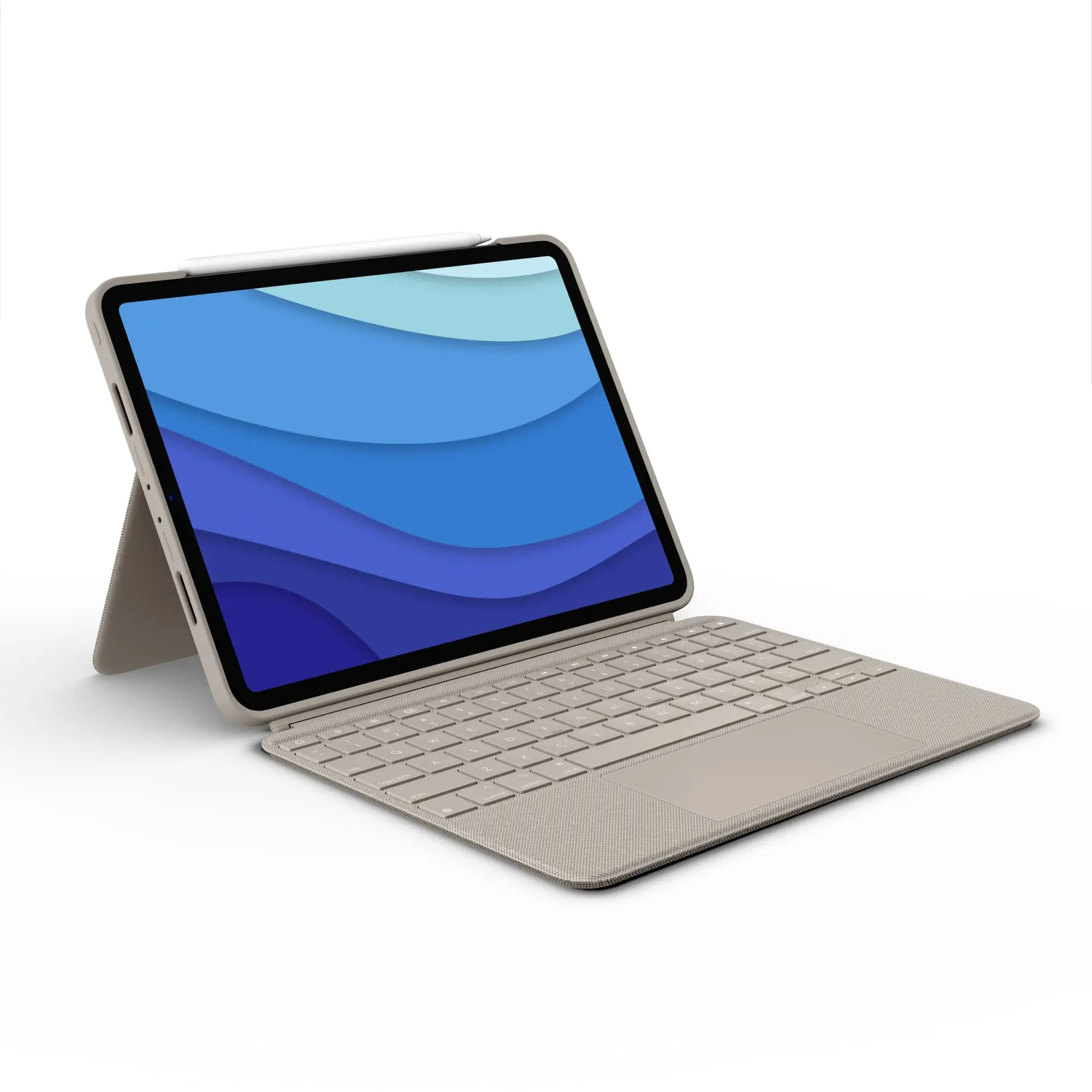 Logitech - Combo Touch iPad Pro Keyboard Folio for Apple iPad Pro 11 (1st, 2nd, 3rd & 4th Gen) with Detachable Backlit Keyboard - Sand