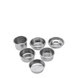 Stainless Steel Italian Espresso Filter Cartridge, 51/53/58mm Single Layer, No Drilling Design, Food Grade Safe, Suitable for Single and Dual Cup Coffee, Coffee Making Tool