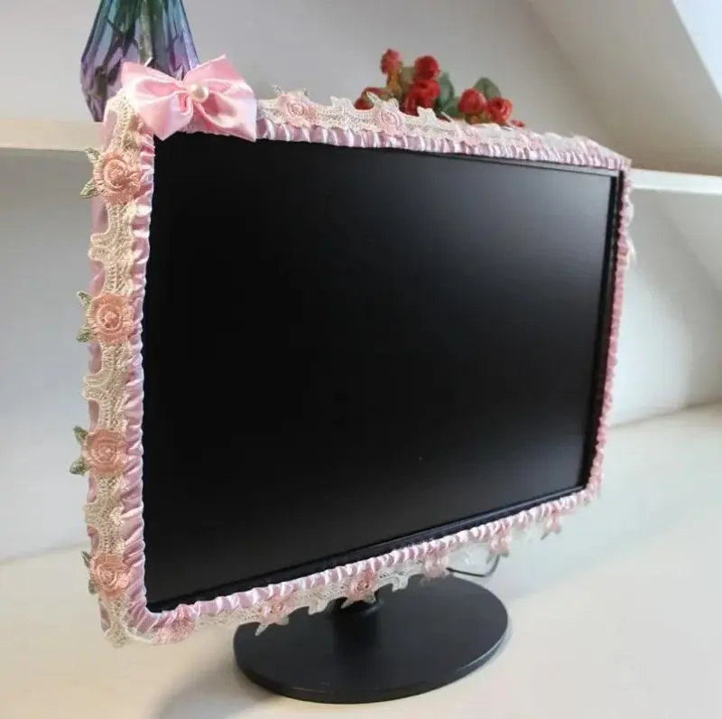 17-30inch TV monitor dust cover, soft fabric protective cover, suitable for wall-mounted, desktop, and curved screens, a universal cover for home use