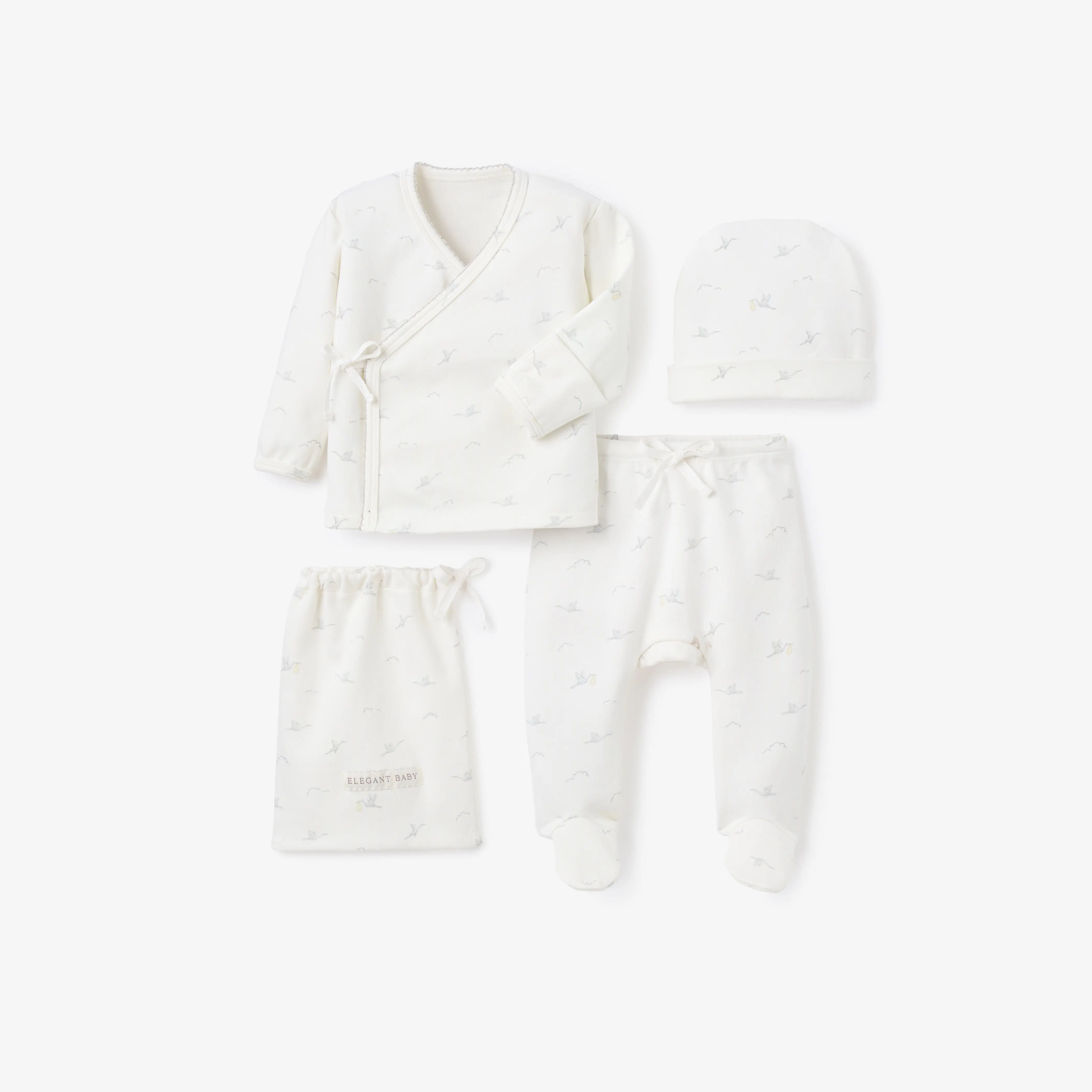 Stork Double Layered Cotton Layette Set