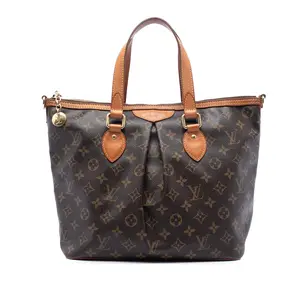 Pre-owned Louis Vuitton Canvas Coated, Leather Travel Bags Palermo Handbag Monogram Canvas PM by Rebag