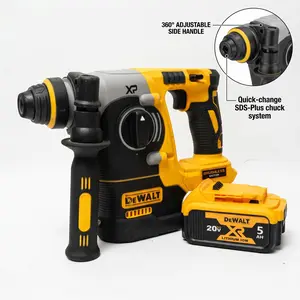 DCF 273 20V 1-inch Brushless SDS PLUS L-type Drilling and Chiseling Kit - Ideal for Job Sites, Home Decor Projects, construction work, power tool