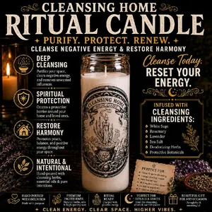 Cleancing Home Ritual Candle 8in Tall