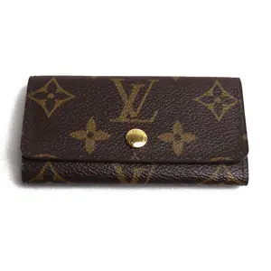Pre-owned Louis Vuitton Canvas Small Leather Goods Multicles 4 Monogram Key Case