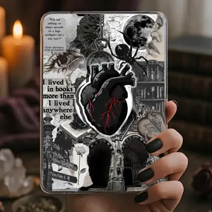 Dark Black Heart Red Blood Kindle Grip Dark Romance Magnetic Holder Gothic Bookish Popsocket, Phone Grip, Kindle accessory, Phone Holder, Kindle Grips, Magnetic Pop Socket