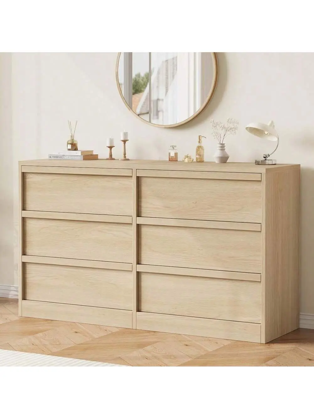 Wooden Multiple-Drawer Organizer Chest - 5/6/7/8-Drawer Double Unit with Smooth Glides, Sturdy Base, Thick Wood, Modern Indoor Furniture, Dresser for Bedroom, Smoothglide, Drawer Organizer Cabinets, Modern Drawers