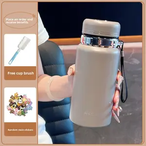 Leak-Proof Vacuum Cup Alert, Healthy Material Sealed Design, No More Spills, Perfect for Hot and Cold Drinks, Minimalist Water Bottle Goals