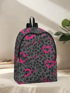 Heart Pattern Printed Backpack, Playful Pattern, Fun and Fashionable Design for Casual Daily Use, Spacious Storage, Ample Storage for School and Travel, School Backpacks, Traveler Essentials Backpack