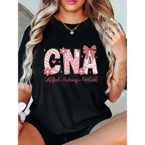 100% Cotton CNA Week Nursing Stethoscope Coquette Bow CNA Week Nursing T-Shirt
