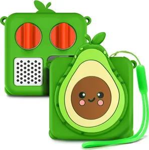 Silicone Cover Compatible with Yoto Mini Player (2024), Food-Grade Safe Kids Protector | Travel-Friendly Sleeve with Lanyard & Anti-Drop Corner Pads | Shockproof Accessory for Toddlers (Avocado)