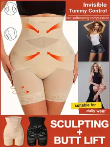 Women Tummy Control Shorts,  High Waisted Compression Shaping Underwear Body Shaper Butt Lifting Panties Thigh Slimmer Girdle Lace Shapewear
