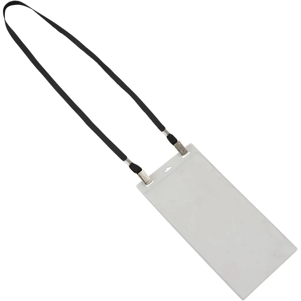 4x8 in Event & Credential Badge Holder with Lanyards, Office Identification Supplies, Pack of 5