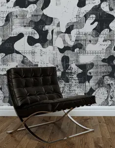 Escape Blueprint and Camo Wallpaper removable wall decoration peel and stick