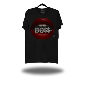 BOSS LIPS BLACK CLASSIC TEE
