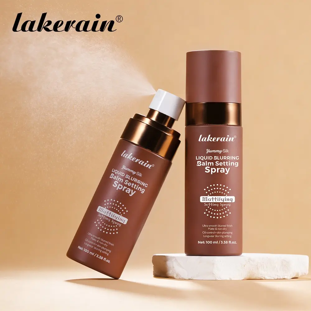 lakerain Blurring Balm Setting Spray For Makeup, Makeup Fixer, Makeup Fixing Spray, Matte Finish, Pore less Look, Oil Control & Hydrating, All-Day Wear Makeup Primer, Makeup, Makeup Finishing Spray, Moisturizing Flawless Spray