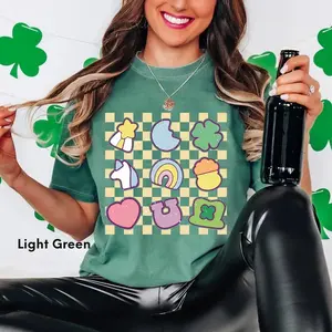 Comfort Colors Lucky Charm T- Shirt, Shamrock Rainbow Shirt, St Patricks Day Gift, Apparel