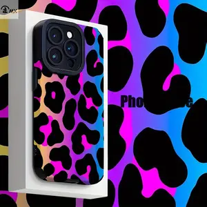 The Leopard Print Colorful Gradient Background Design Is Suitable for Iphone 16, 16 Plus, 16 Pro, 16 Pro Max, Iphone 15, 15 Plus, 15 Pro, 15 Pro Max, 14, 14 Plus, 14 Pro, 14 Pro Max, 13, 13 Pro, 13 Pro Max, 12, 12 Pro, 12 Pro Max, 11, 11 Pro Max