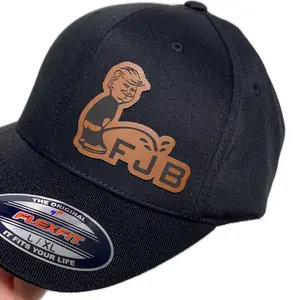 Leather patch cartoon hat