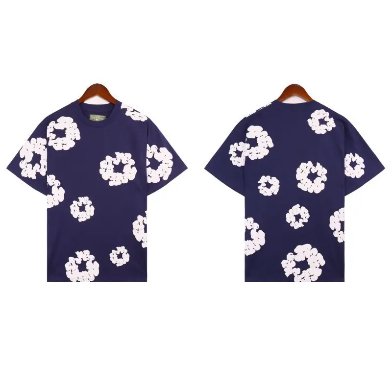 2617 purple blue short sleeved shirt