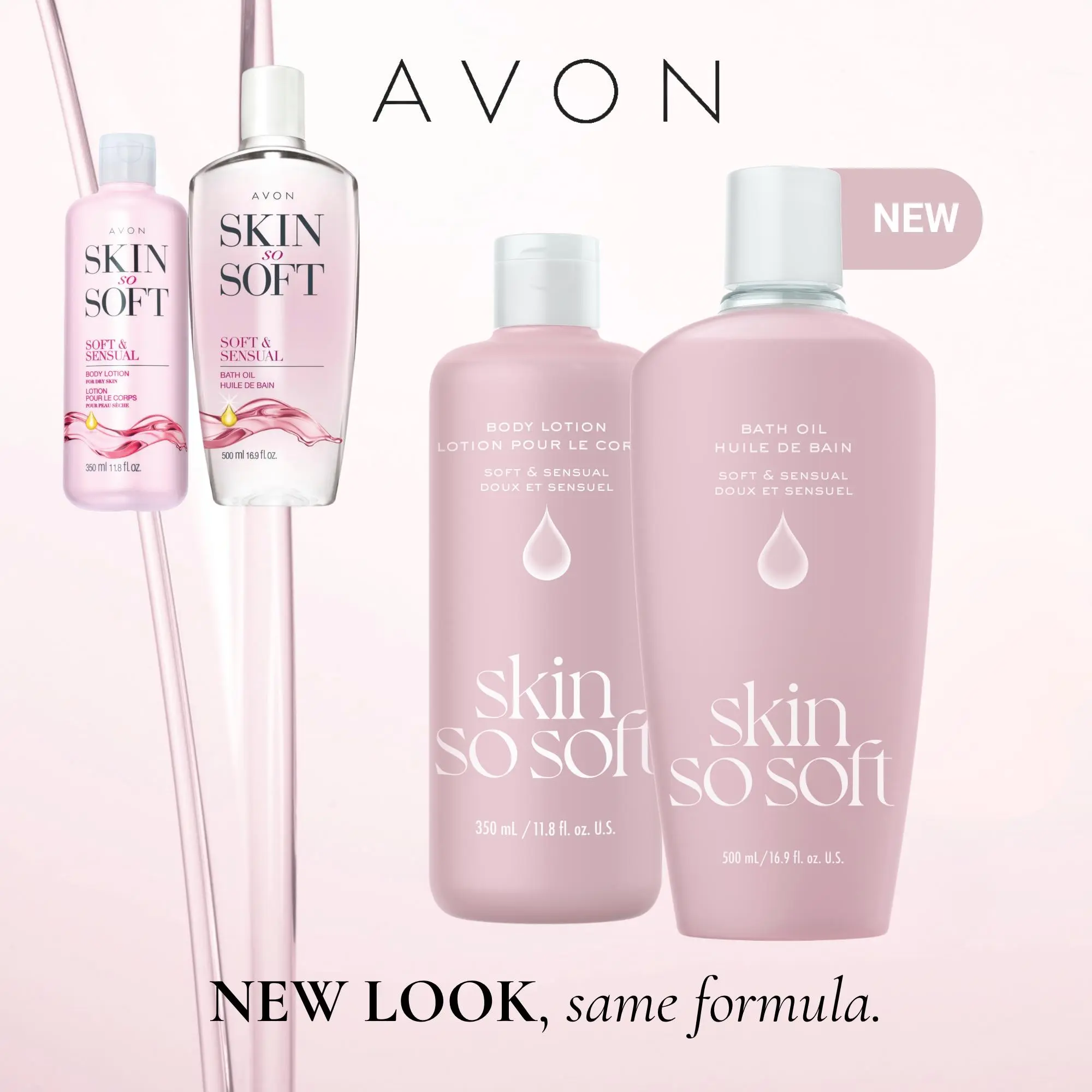 The Silky Skin Set (Skin So Soft Soft & Sensual Bath Oil + Body Lotion)