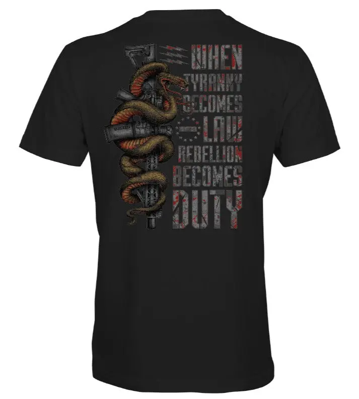 Howitzer Men's REBELLION Military Graphic T-Shirt, Casual Short Sleeve in Ultra-Soft 100% Cotton with Original Hand Drawn Art and Charity Support, Tshirt, Print
