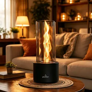 Modern Tornado Desktop Fire Pit - Smoke-Free Bowl with Rotating Flame, Whirlwind Look, Indoor & Outdoor Tabletop Use for Patio, Home Supplies, Festive Decorations, Fire Pit Outdoor