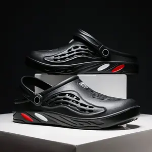 Men's Summer Closed-Toe Beach Sandals Non-Slip Wide Fit Hollow Shoes