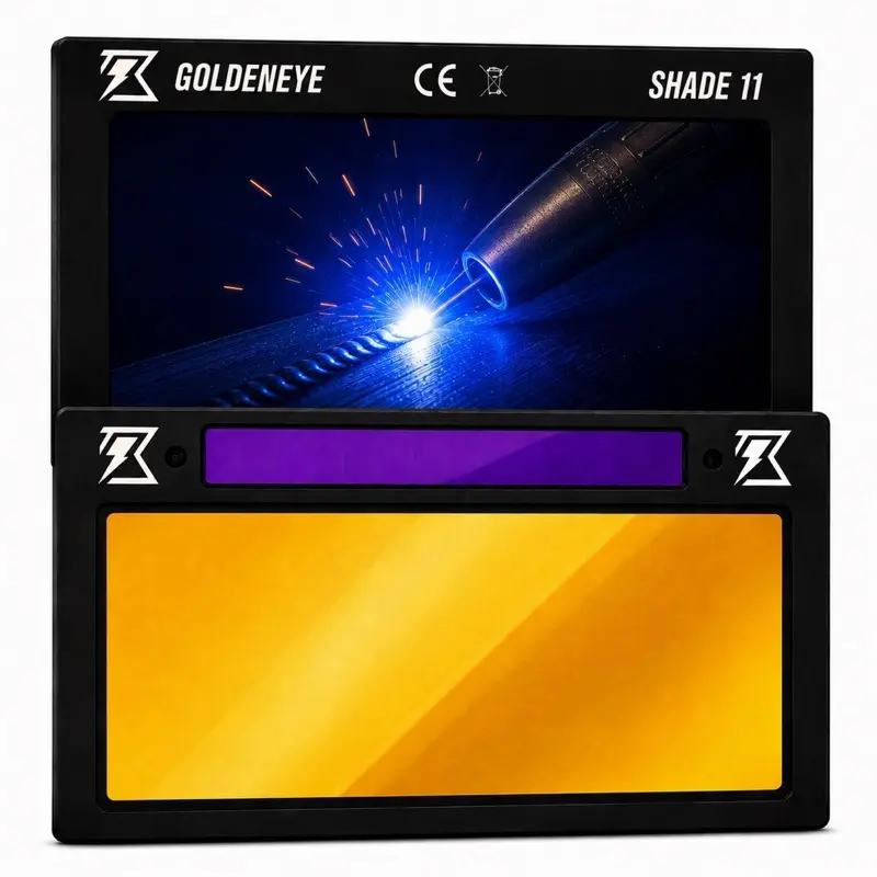 Golden Eye Automatic Welding Lens | 2x4 Auto-Darkening Replacement Lens Shade 11