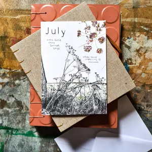 Blank Card - July - Wild Months, Summer Birthday Card