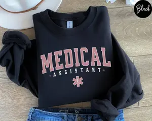 Medical Assistant Short-Sleeve T-SHIRT Or Sweatshirt ,  MA Shirt, Clinical Assistant Shirt