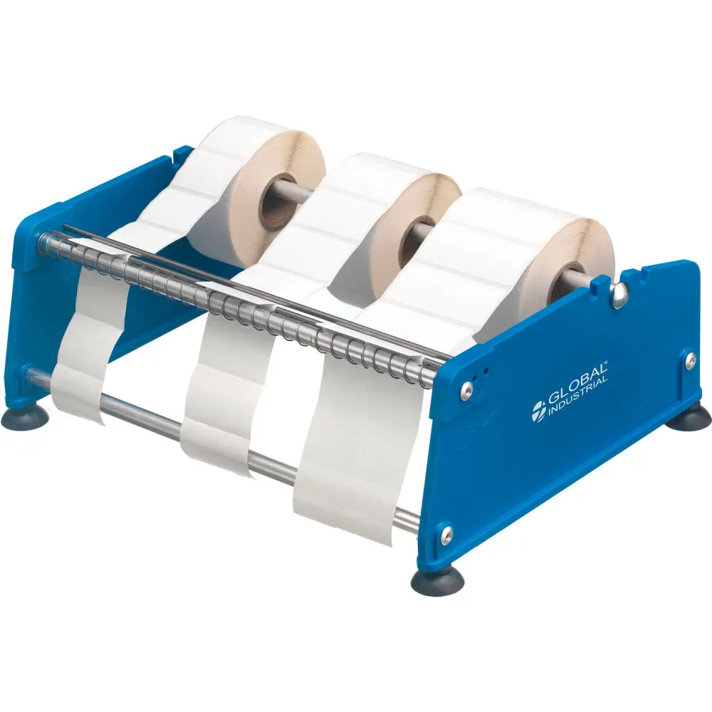 Global Industrial 412610 Plastic Compact Manual Type Label Dispenser, Dispenses Labels with Max Width 8"