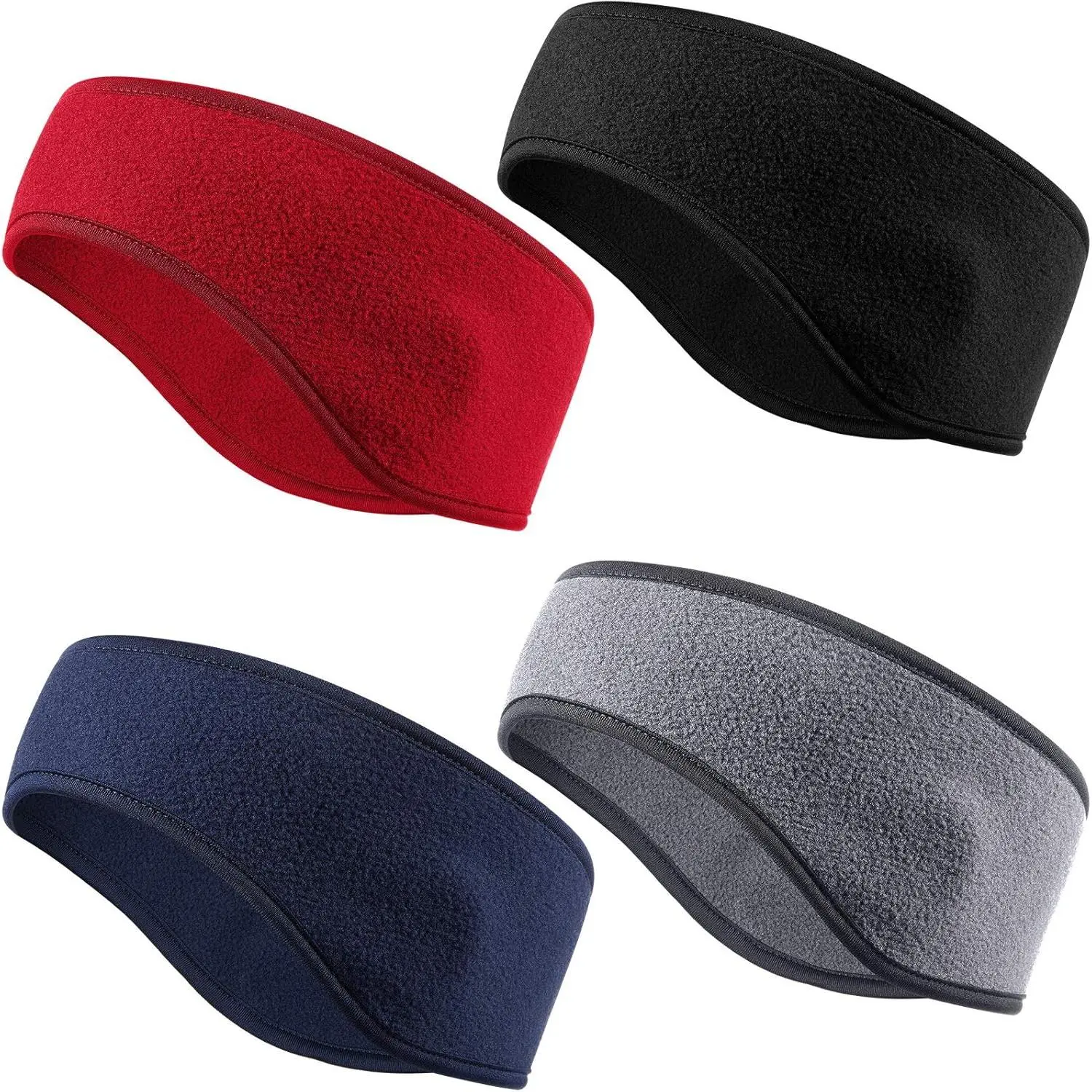 X-HPS002  4 Pieces Kids Fleece Headband Winter Ear Headbands Warmer Ear Muff for Child Outside Sporting Running