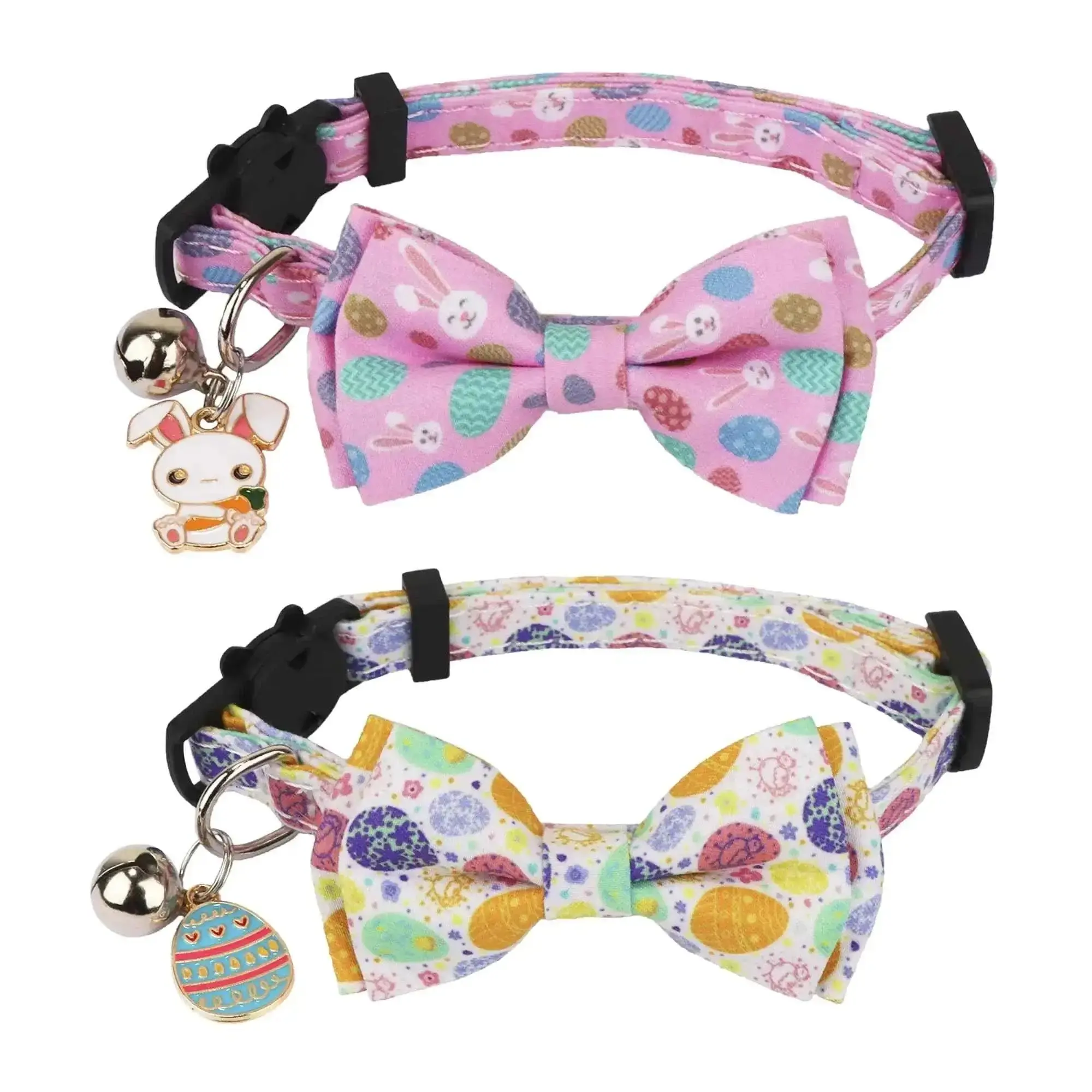 Easter Cat Collar Breakaway with Bow Tie Bell