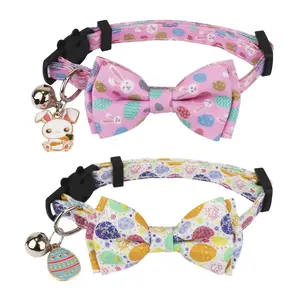 Easter Cat Collar Breakaway with Bow Tie Bell