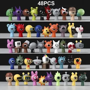 24/48pcs Sprunki Action Figures Set, with Stage 1 & 3 Transformations - Complete Set of 20 Characters,Music Game Collectible Dolls, Birthday Gifts for Adults & Youngsters, Whimsical Art style doll Style Figurines, Perfect for Car & Desktop Decor