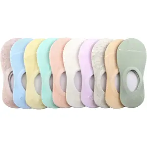 KF5-SOK03 10 Pairs Girls Boys Socks Kids No Show Socks Toddlers Girl Anti-slip Ankle Low Cut Sock 3-12 Years